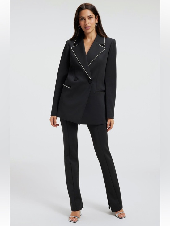 Good American Jackets & Blazers - NWT Good American Crystal Embellished Double Breasted Scuba Blazer Sz M